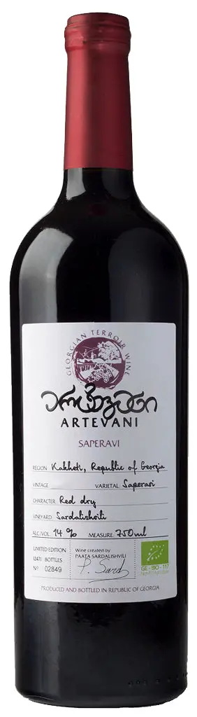 Artevani Saperavi Organic Dry Red 750Ml 1