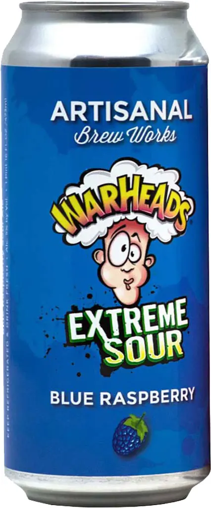 Artisanal Warheads Blue Raspberry Sour 16Oz Can 1
