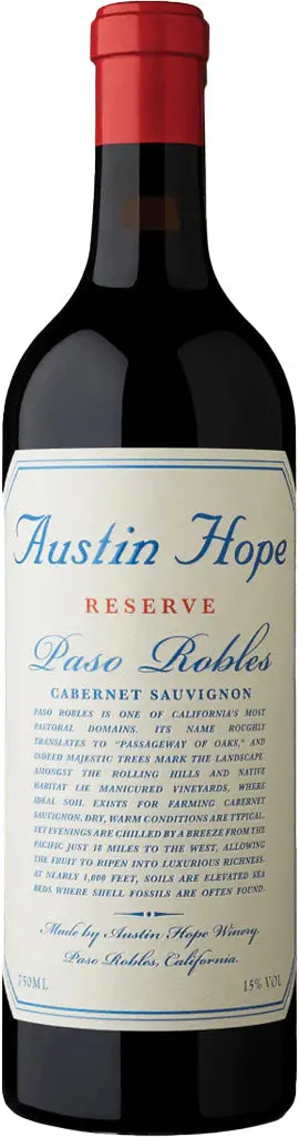 Austin Hope Cabernet Sauvignon Reserve Paso Robles 2021 750Ml 1