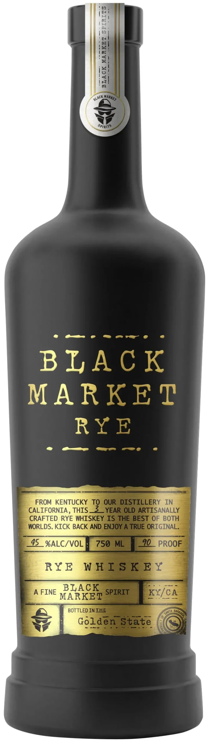 Black Market Rye Whiskey 90 Proof 750Ml 1