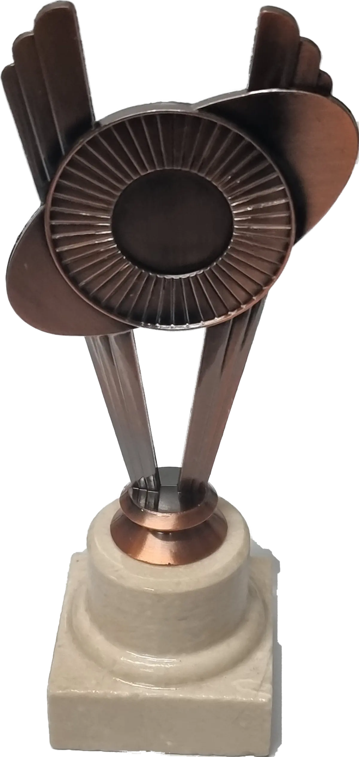 Bronze Holder With Cream Marble Column 1