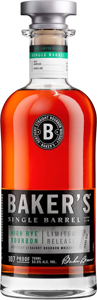 Baker's Single Barrel High Rye Bourbon 7 Year Old 107 Proof 750Ml 1