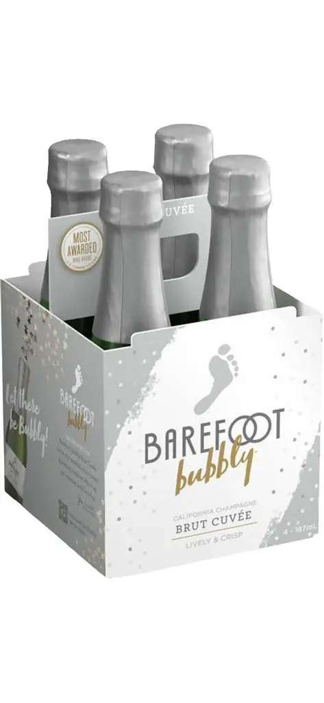 Barefoot Bubbly Brut Cuvee 187Ml 4Pk 1