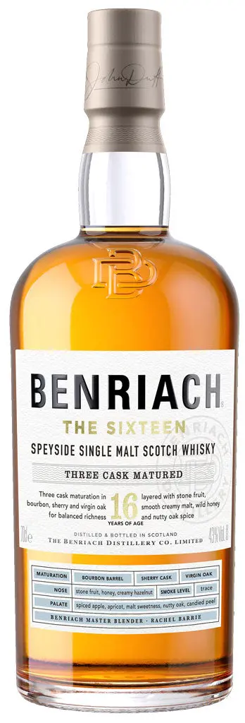 Benriach The Sixteen 3 Cask Matured 16 Year Old Single Malt Whisky 750Ml 1
