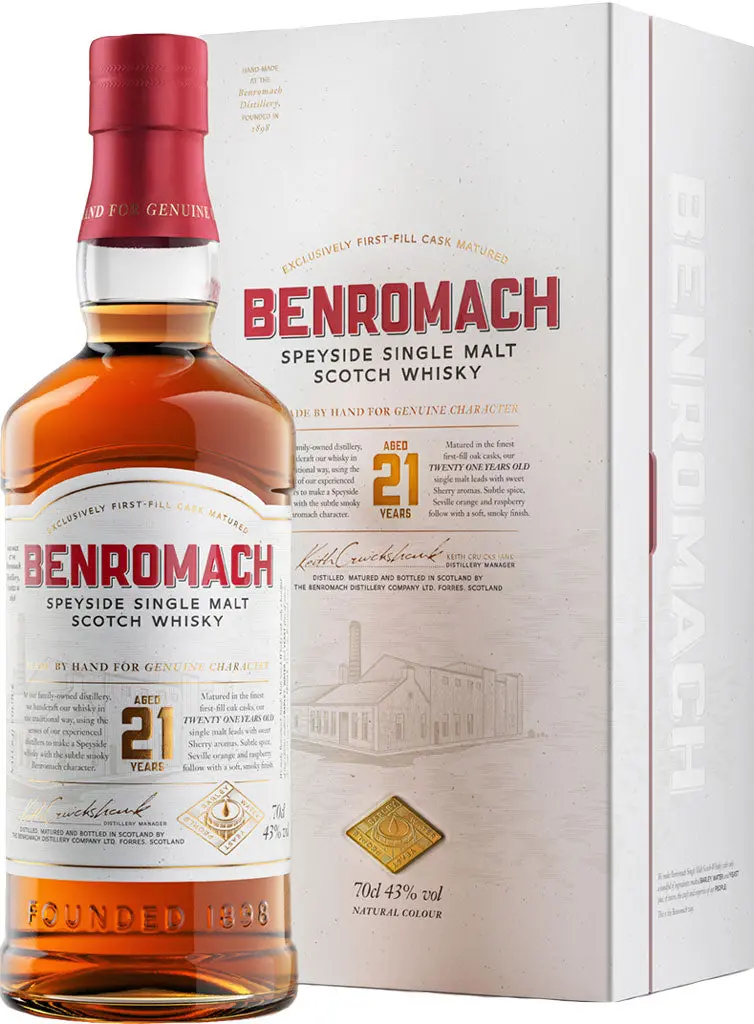 Benromach Single Malt Whisky 21 Year Old 750Ml 1