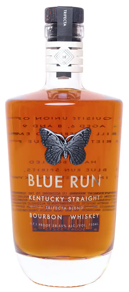 Blue Run Trifecta Triple-Age Straight Bourbon Whiskey 750Ml 1