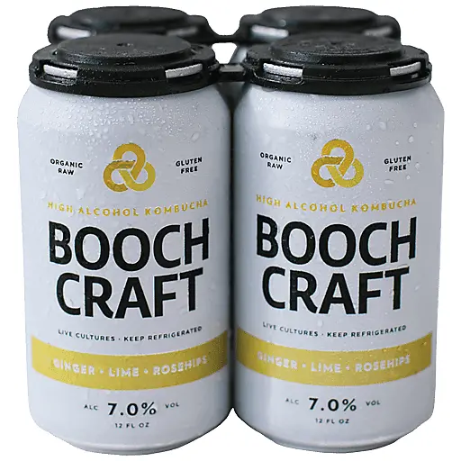 Boochcraft Ginger Lime Kombucha 6Pk Cans 1