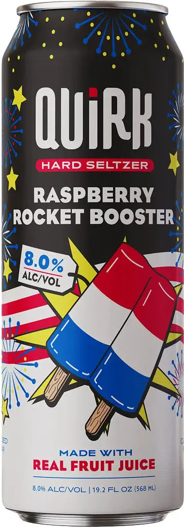 Boulevard Quirk Raspberry Rocket Booster Seltzer 19.2Oz Can 1