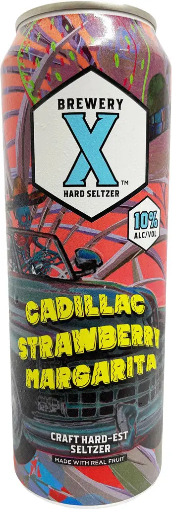 Brewery X Strawberry Margarita Hard Seltzer 19.2 Oz Can 1