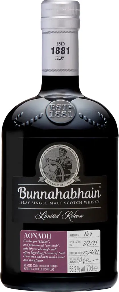 Bunnahabhain Aonadh 10 Year Old Limited Release Cask Strength Islay Single Malt Scotch Whisky 750Ml 1