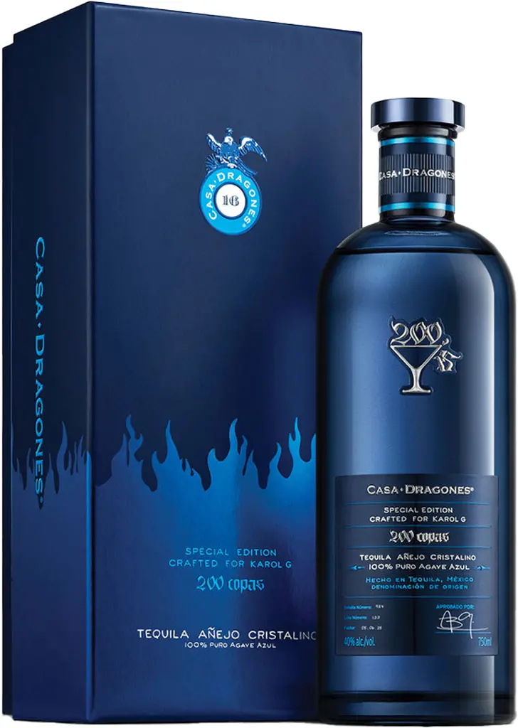 Casa Dragones X Karol G 200 Copas Anejo Cristalino Tequila 750Ml 1
