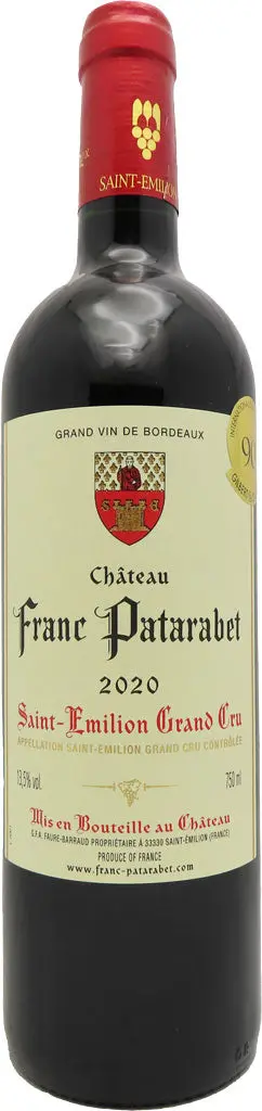 Chateau Franc Patarabet Saint Emilion Grand Cru 2020 750Ml 1