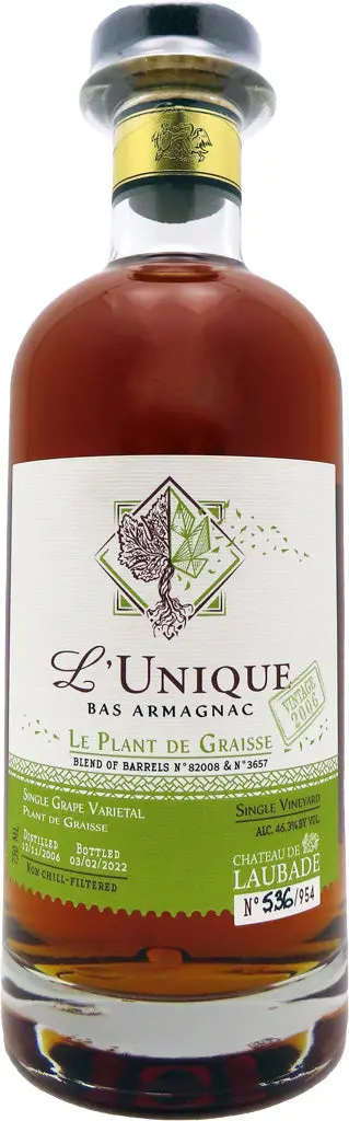 Chateau De Laubade Bas Armagnac L'unique 2006 750Ml 1