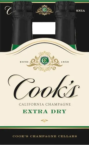 Cooks Extra Dry 187Ml 4Pk 1