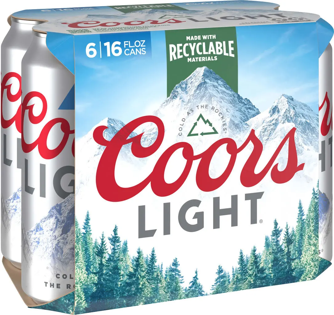 Coors Light 16Oz 6Pk Cans 1