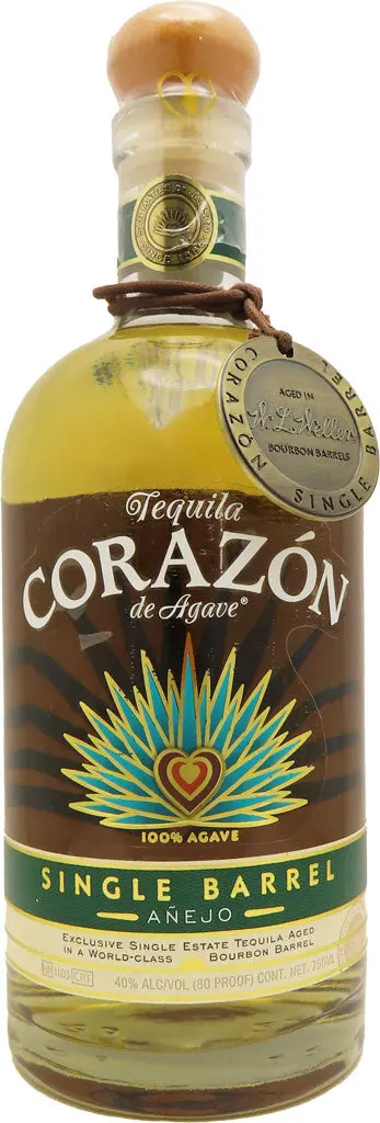 Corazon Anejo Tequila Single Barrel Aged In W.L. Weller Bourbon Barrels 750Ml 1
