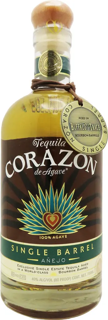 Corazon Anejo Tequila Single Barrel Aged In Buffalo Trace Barrels 750Ml 1