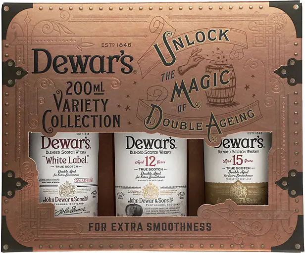 Dewar's Variety Collection (Dewar's White Label, Dewar's 12Yr., Dewar's 15Yr.) 3Pk 200Ml 1
