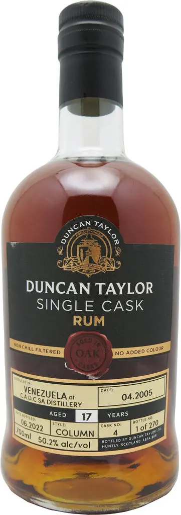 Duncan Taylor C.A.D.C Sa Rum 17 Year Old 2005 #4 700Ml 1