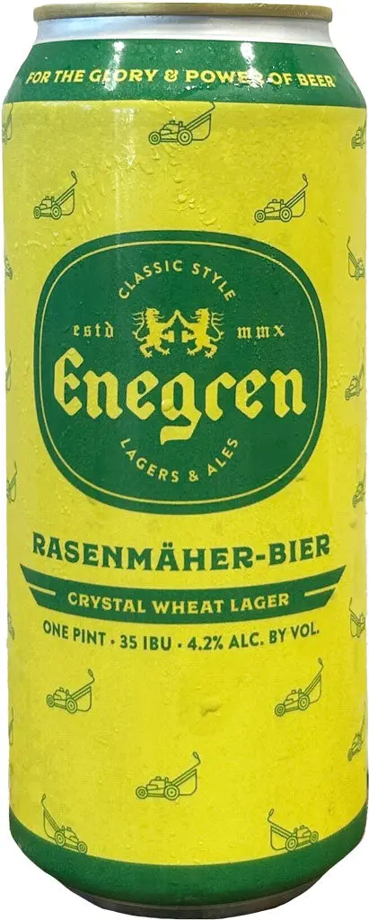Enegren Rasenmaher-Bier Crystal Wheat Lager 16Oz Can 1