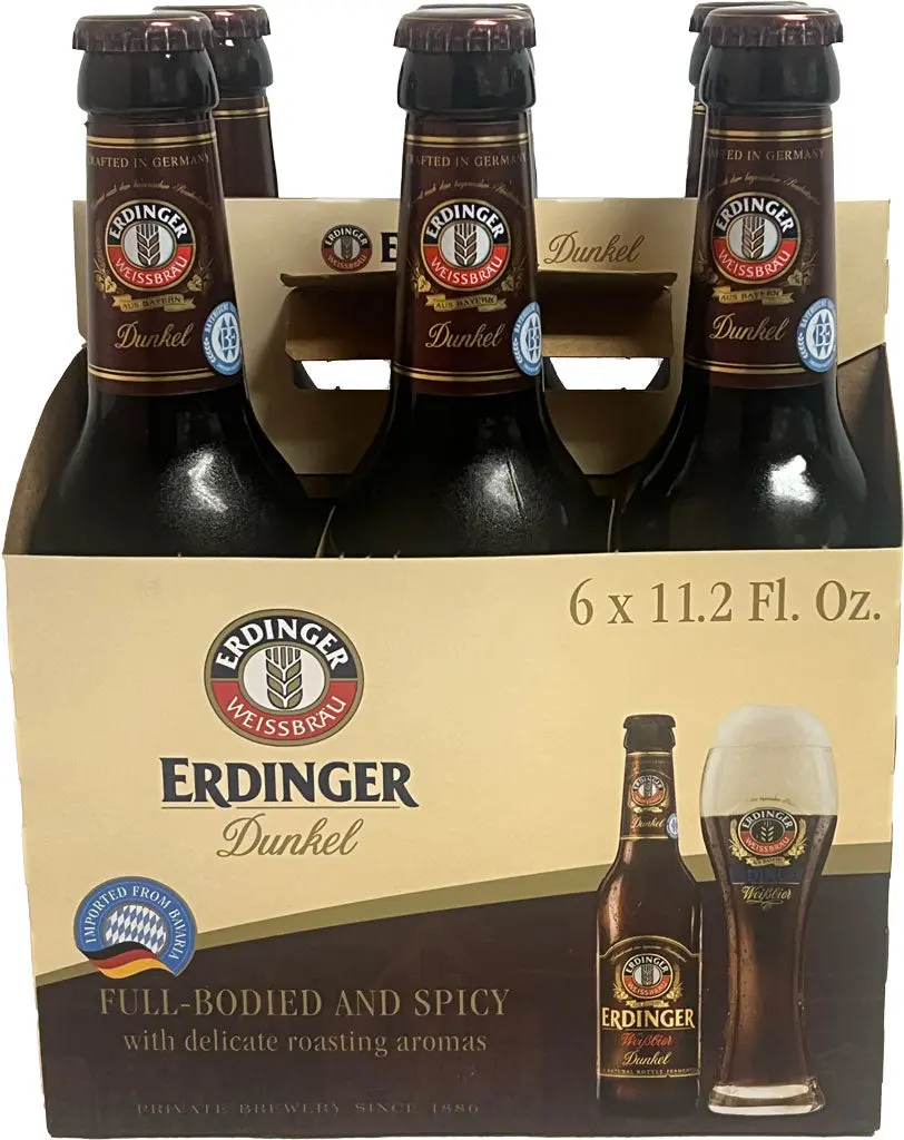Erdinger Dark Dunkel Hefe Weizen 6Pk Btl 1