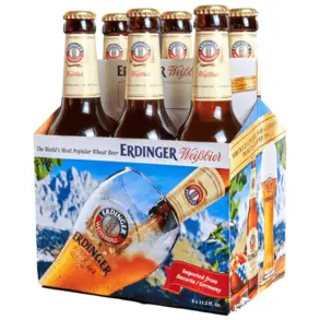 Erdinger Weissbier Hefeweizen 6Pk Btl 1