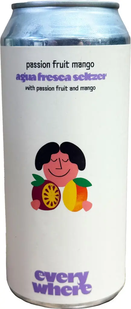 Everywhere Agua Fresca Passion Fruit Mango Seltzer 16Oz Can 1