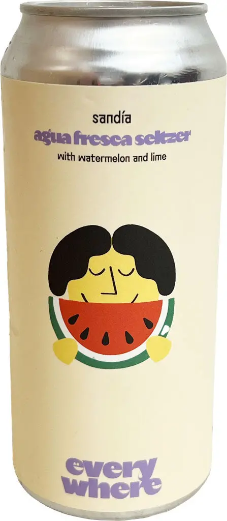 Everywhere Agua Fresca Sandia Seltzer 16Oz Can 1