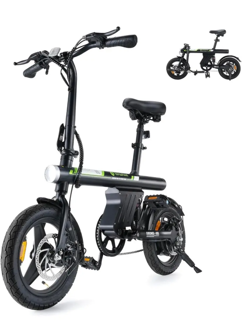 Isinwheel U1 Electric Bike For Adults/Teens, 500W Foldable Mini Ebike 1