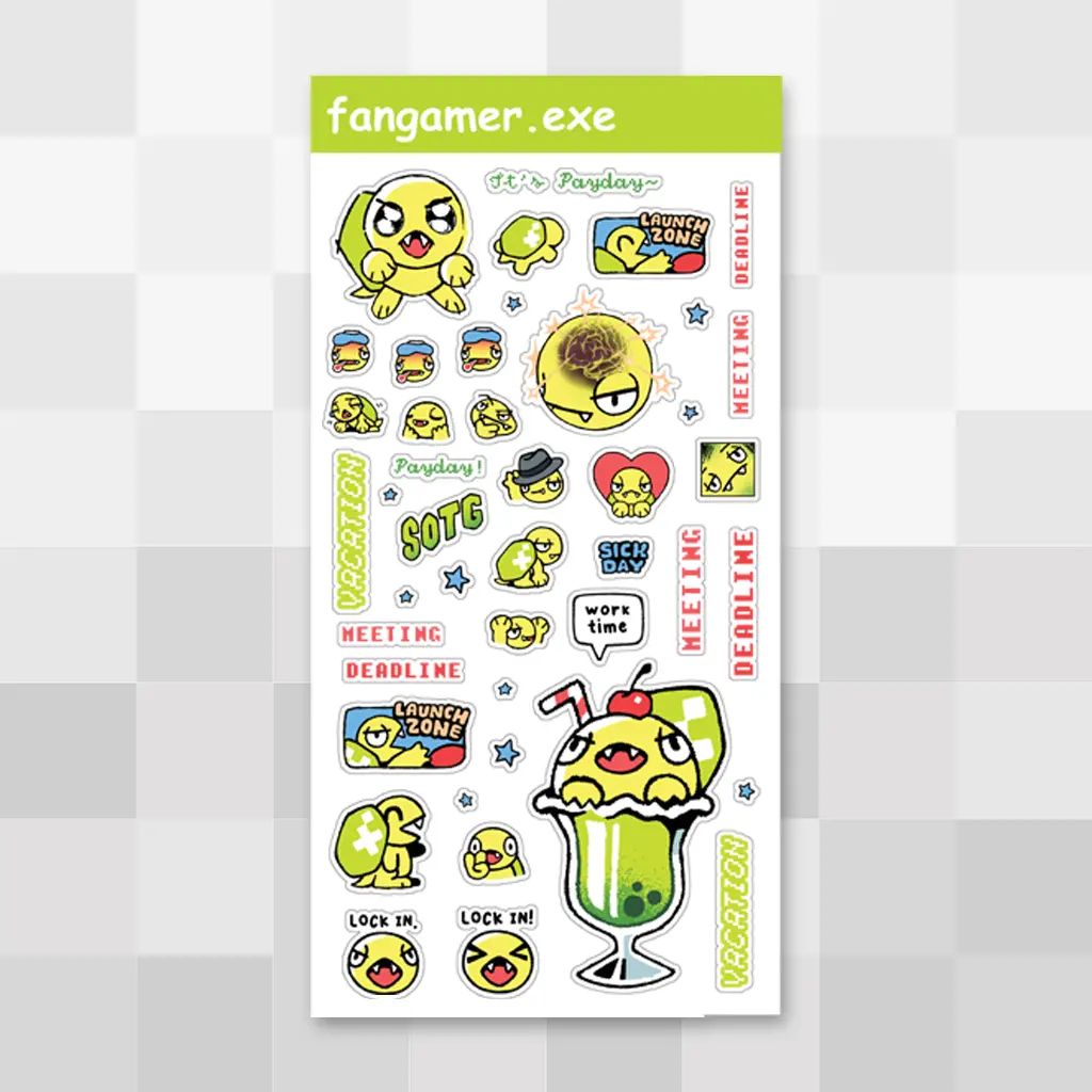Fangamer - Fangamer.Exe Sticker Sheet 1