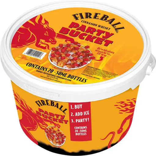 Fireball Cinnamon Whisky Party Bucket 20X50ml 1