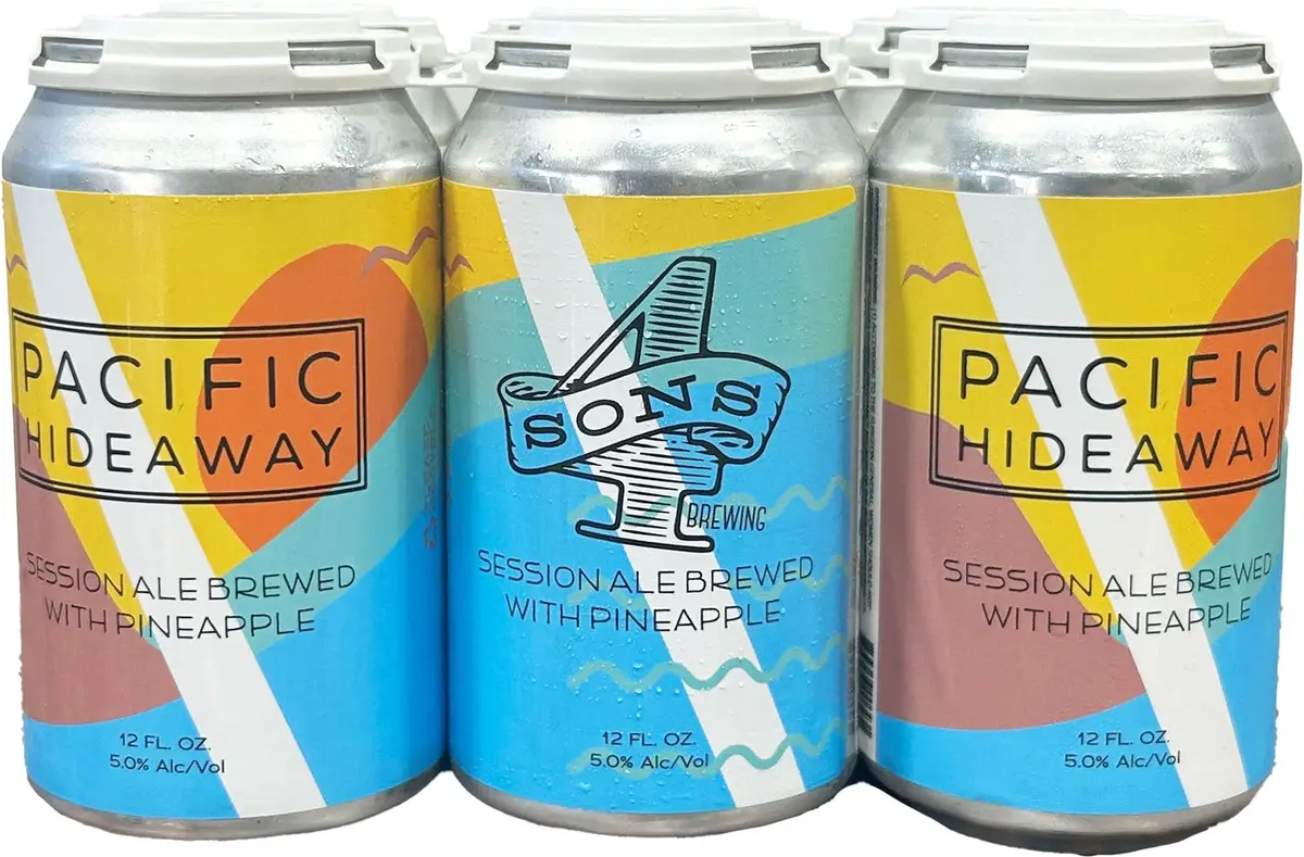 Four Sons Pacific Hideaway Session Pineapple Ale 6Pk Cans 1