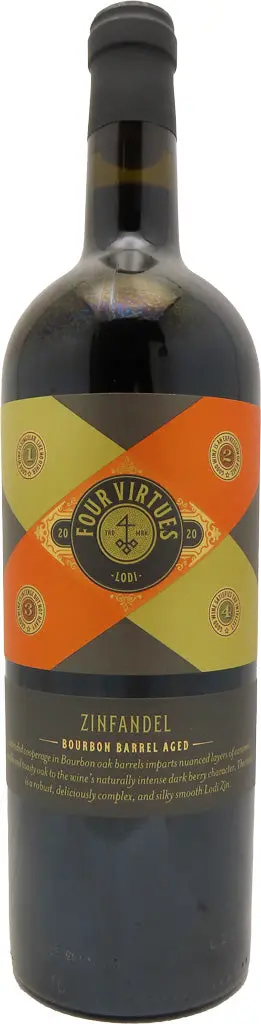 Four Virtues Lodi Bourbon Barrel Aged Zinfandel 2021 750Ml 1