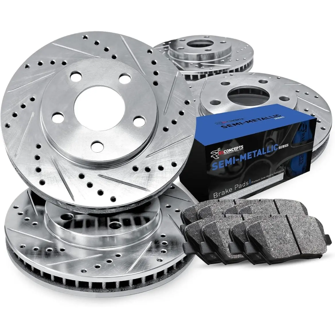 R1 Concepts Front Rear Brakes And Rotors Kit 1