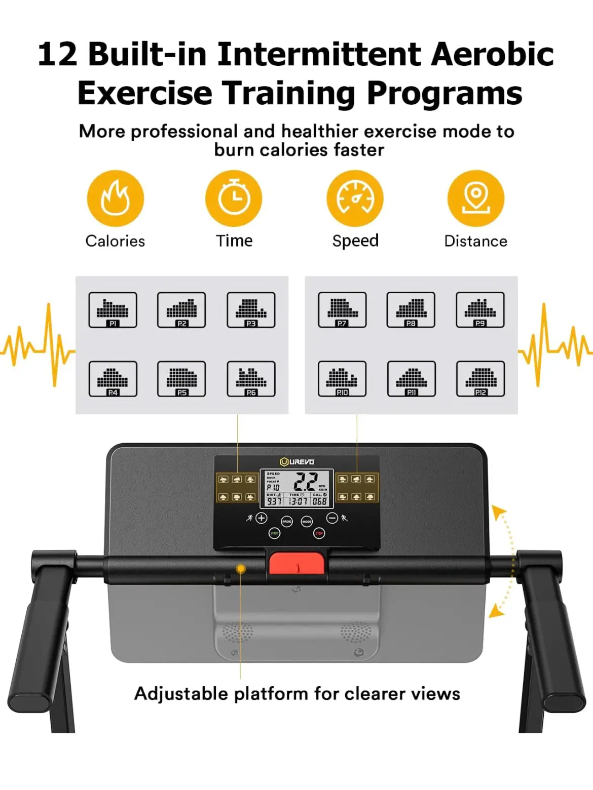 Urevo Folding Treadmill, 2.25Hp 1