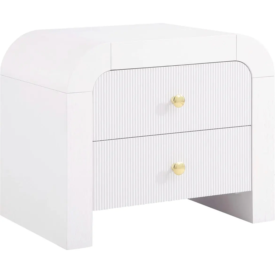 Contemporary Rich Wood Veneer Nightstand 1