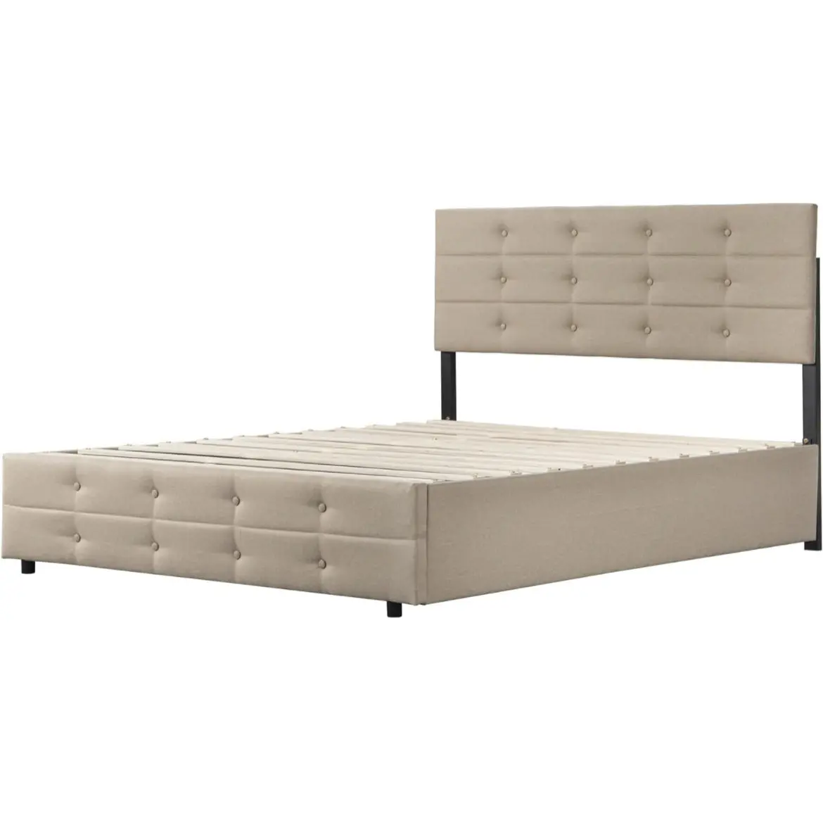 Dhaey Queen Size Upholstered Platform Bed Frame 1