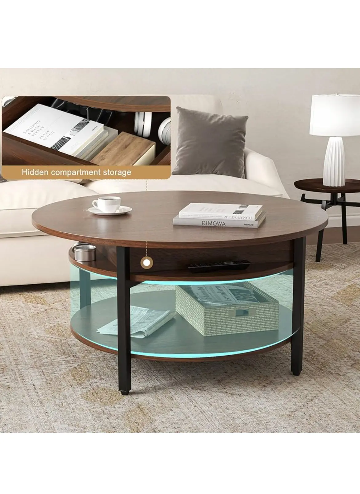 Round Lift Top Coffee Table 1