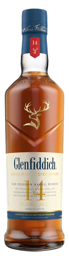 Glenfiddich 14 Year Old Bourbon Barrel Reserve Single Malt Whisky 750Ml 1