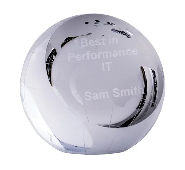 Crystal World Globe Paperweight 1