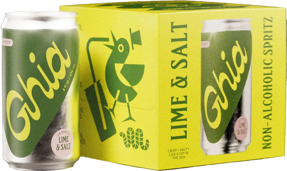 Ghia Non-Alcohol Lime & Salt Spritz 4Pk Cans 1