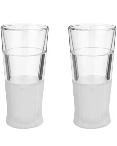 Glass Freeze Pint Beer Glass 2Pk 1
