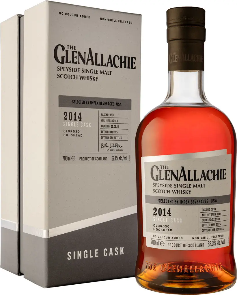 Glenallachie 10 Year Old Oloroso Hogshead Single Cask Single Malt Whisky 2014 700Ml 1