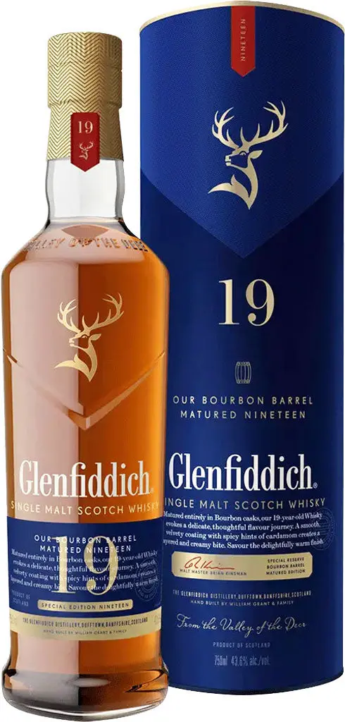 Glenfiddich Special Reserve 19 Year Old Bourbon Barrel Matured Single Malt Whisky 750Ml 1