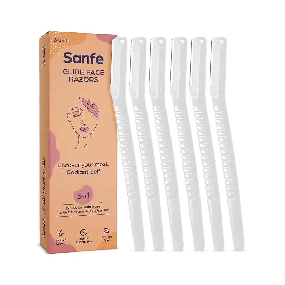 Sanfe Glide Face Razor For Painfree Facial Hair Removal (6 Units) 1
