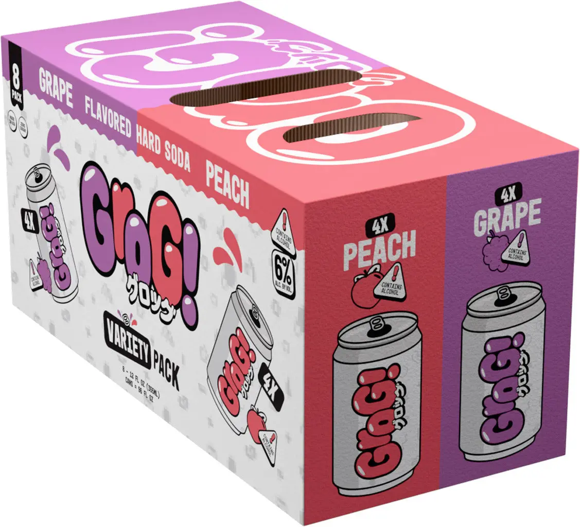 Grog! Grape/Peach Variety Pack 8Pk (In Store Pickup Only) 1