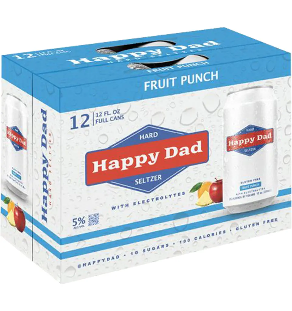 Happy Dad Fruit Punch Hard Seltzer 12Pk Cans 1