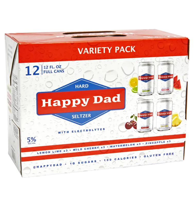 Happy Dad Hard Seltzer Variety Pack 12Pk Cans 1