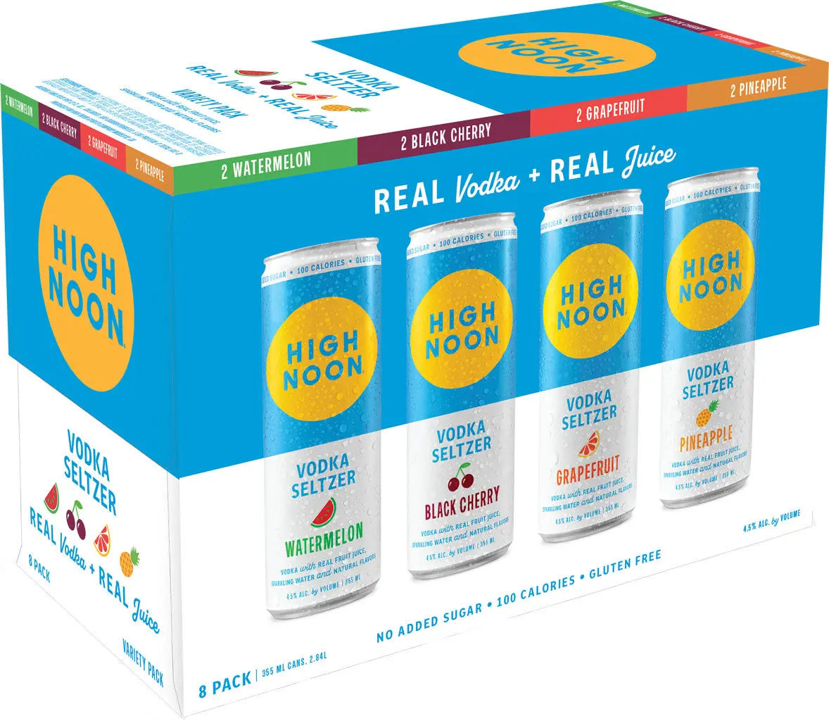 High Noon Vodka Hard Seltzer Variety 8Pk Cans 1