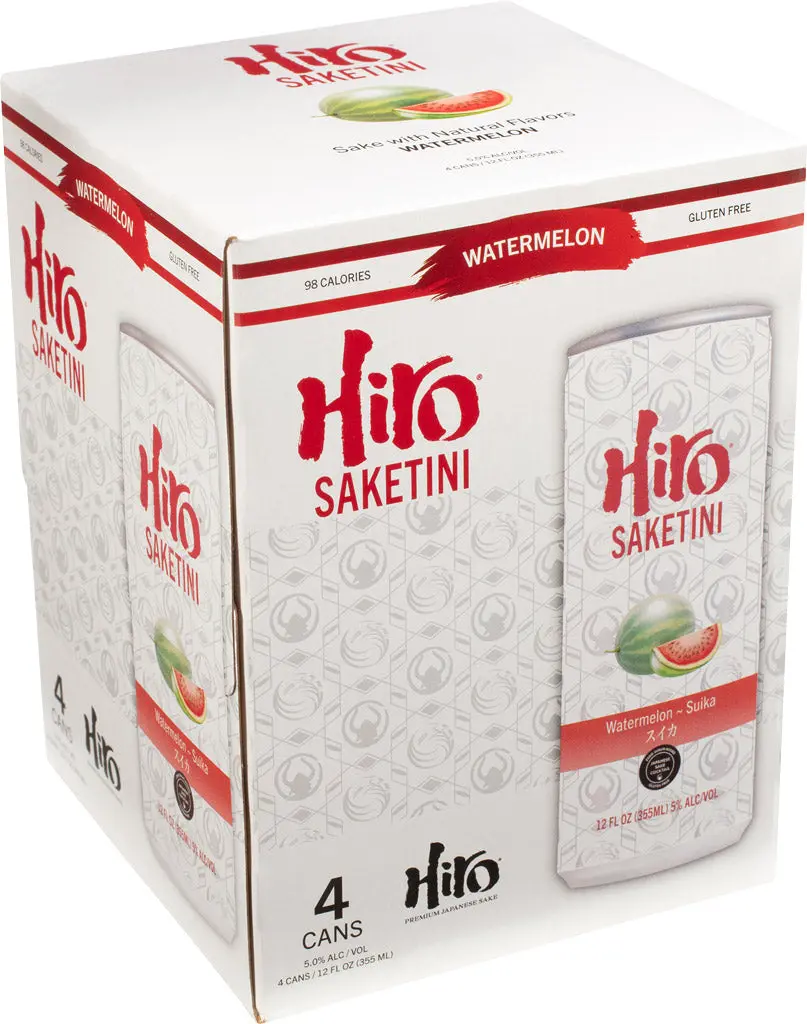 Hiro Saketini Watermelon Suika Sake 4Pk 1